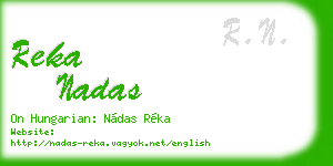 reka nadas business card
