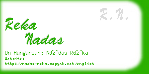 reka nadas business card